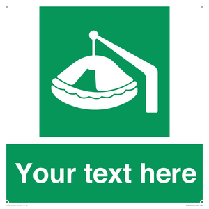 Custom sign Safe condition Davit-launched liferaft